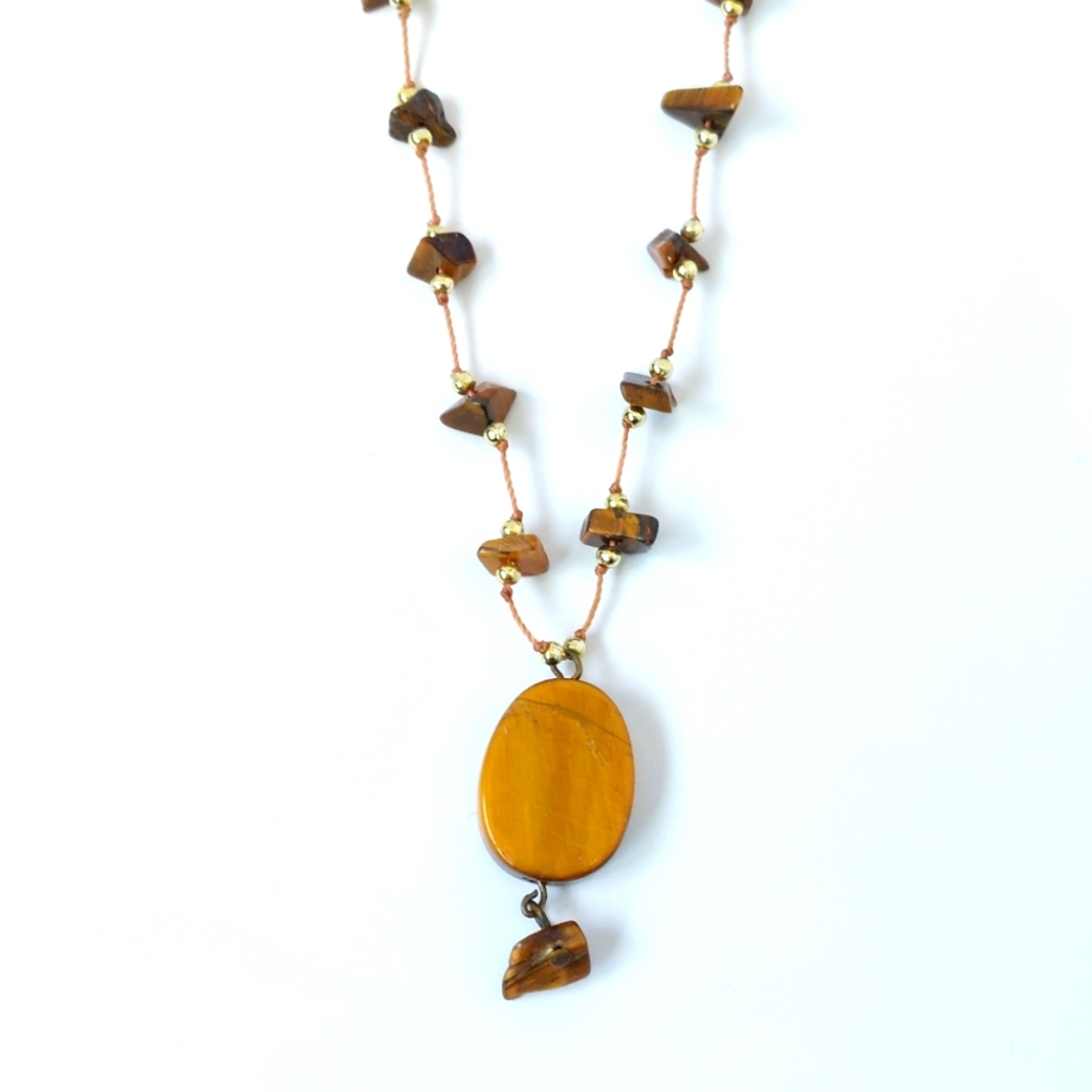 ✌️ Coachella-inspired Wood Chip Necklace